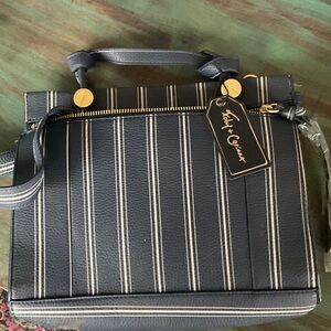 NWT Foley + Corinna "Dione" Satchel Slumber Stripe Vegan Leather sz Small